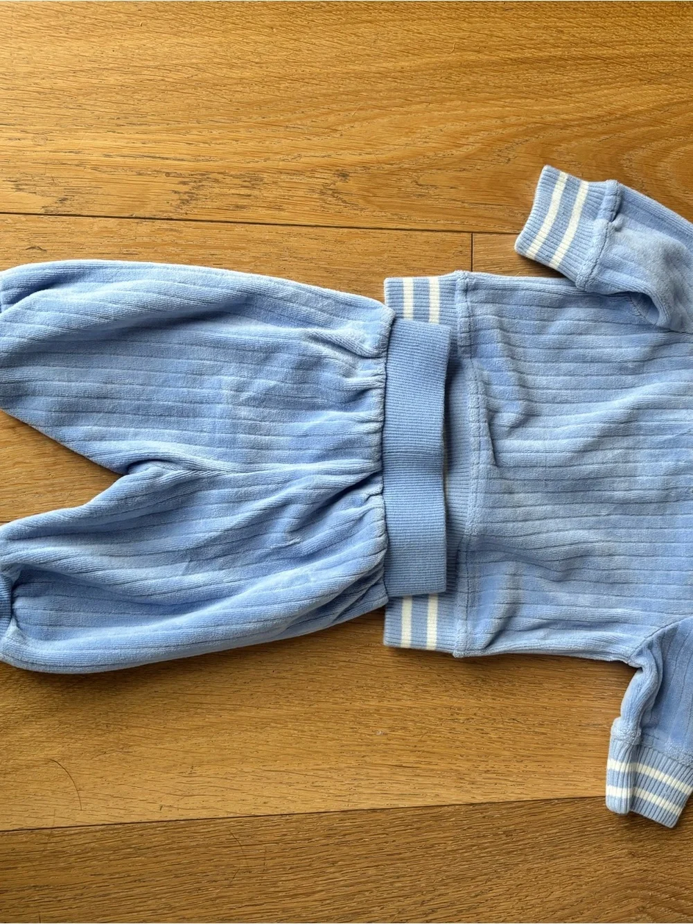 Light Blue Baby Two-Piece Zip Jacket & Pants Set